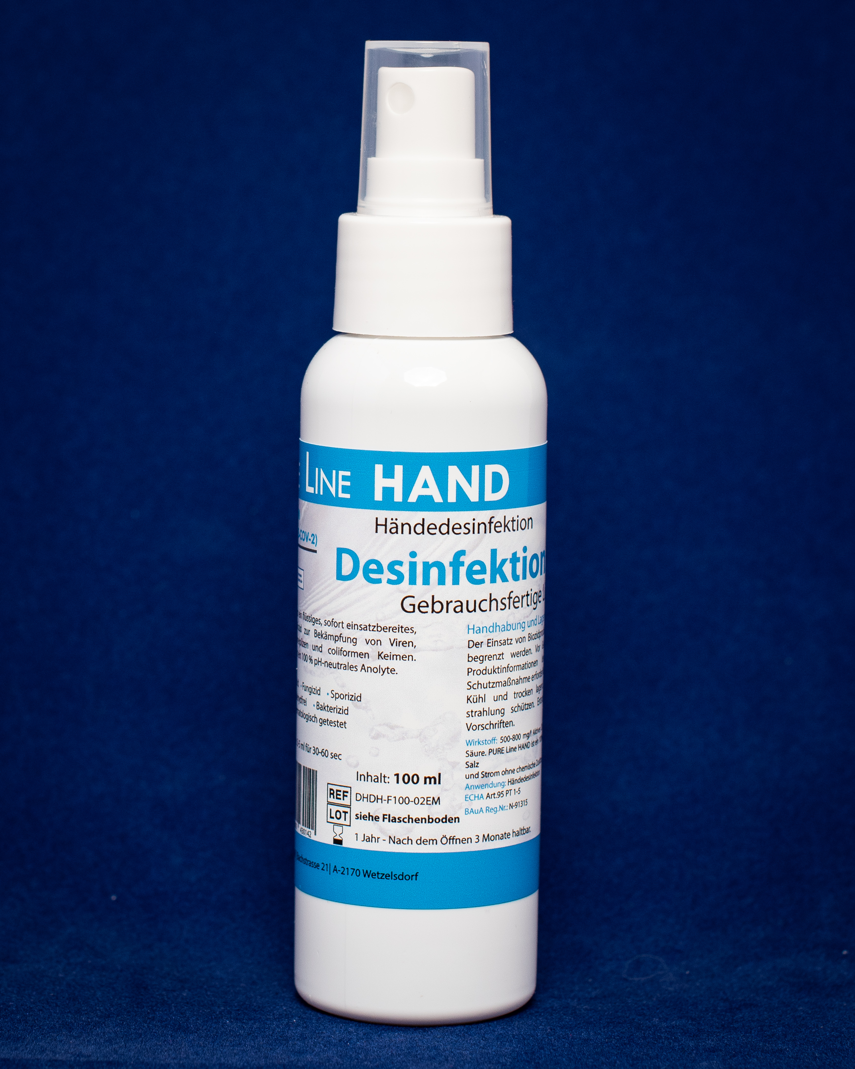 PURE Line HAND - 100 ml (PET-Flasche/Feinzerstäuber)