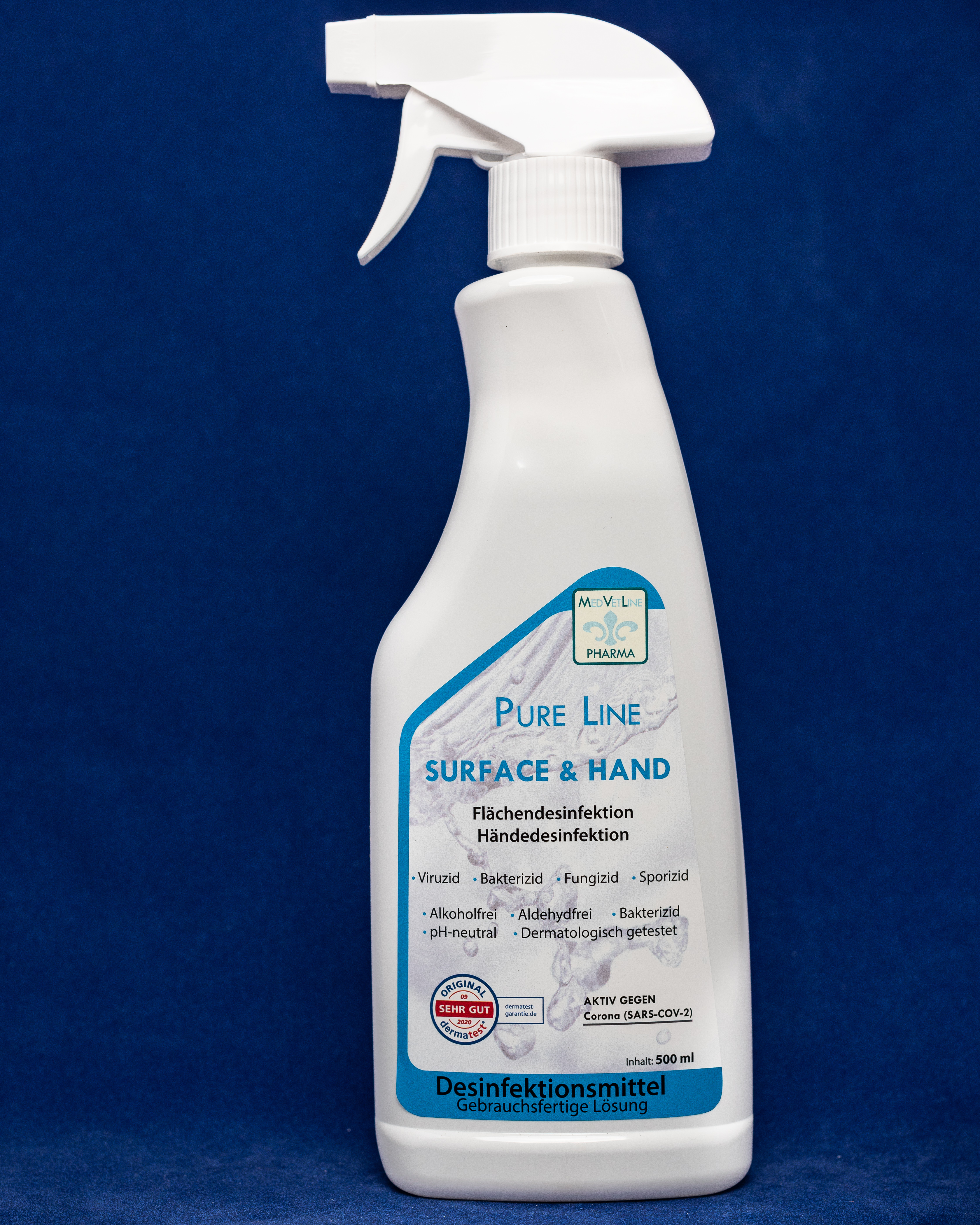 PURE Line SURFACE & HAND - 500 ml / mit Sprühkopf (PET-Flasche)